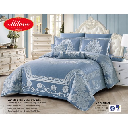 Milanobedlinen Comforter Vahida Silky Velvet 10pc Set